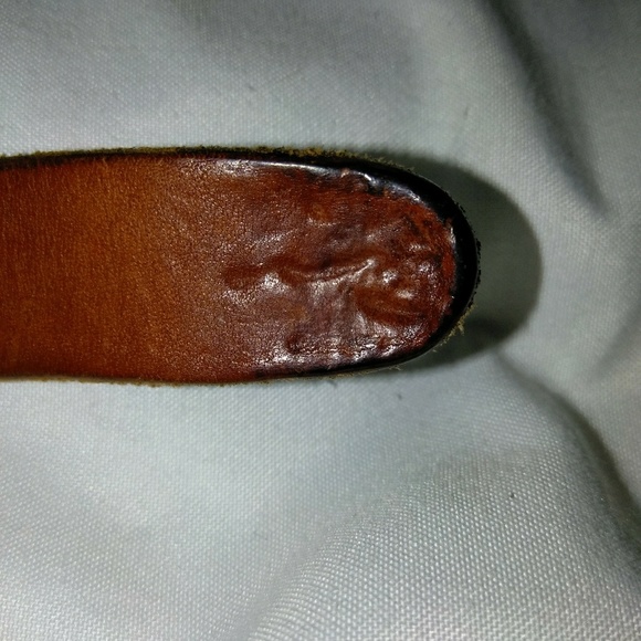 Boys 22 inch Leather & Brass Belt - Picture 7 of 7